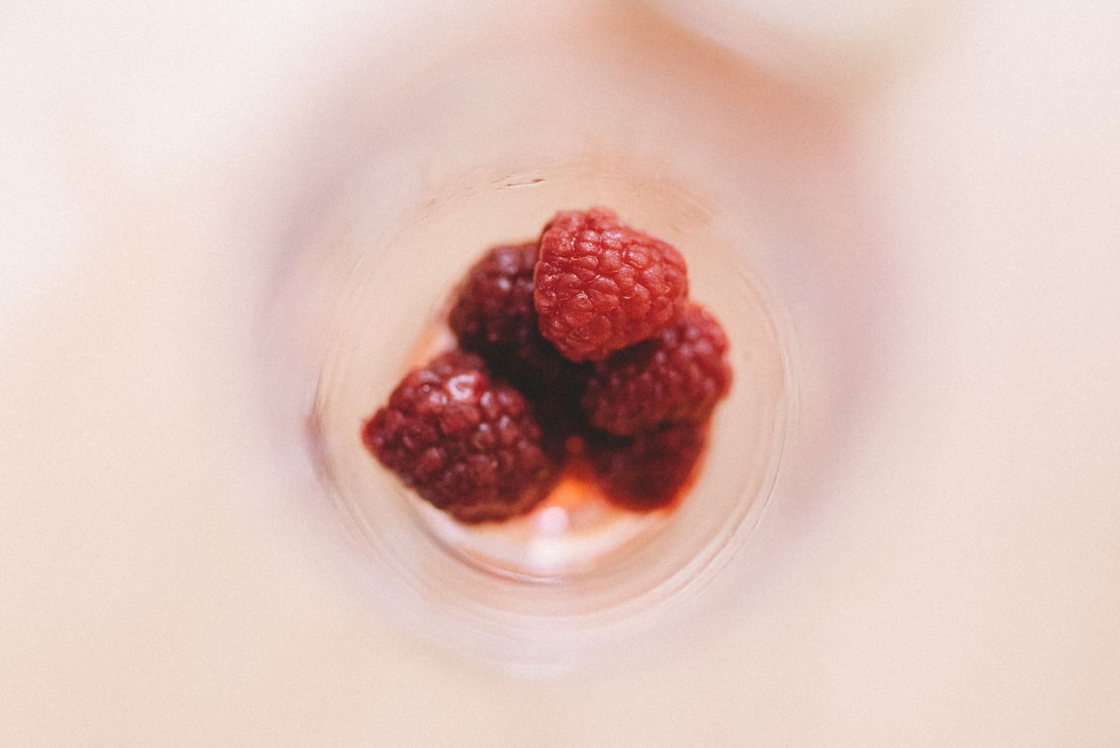 Detailaufnahme von Himbeeren in einem Glas bei einer Hochzeitsfeier in Beilstein, fotografiert vom Hochzeitsfotografen Niklas Hesser.
