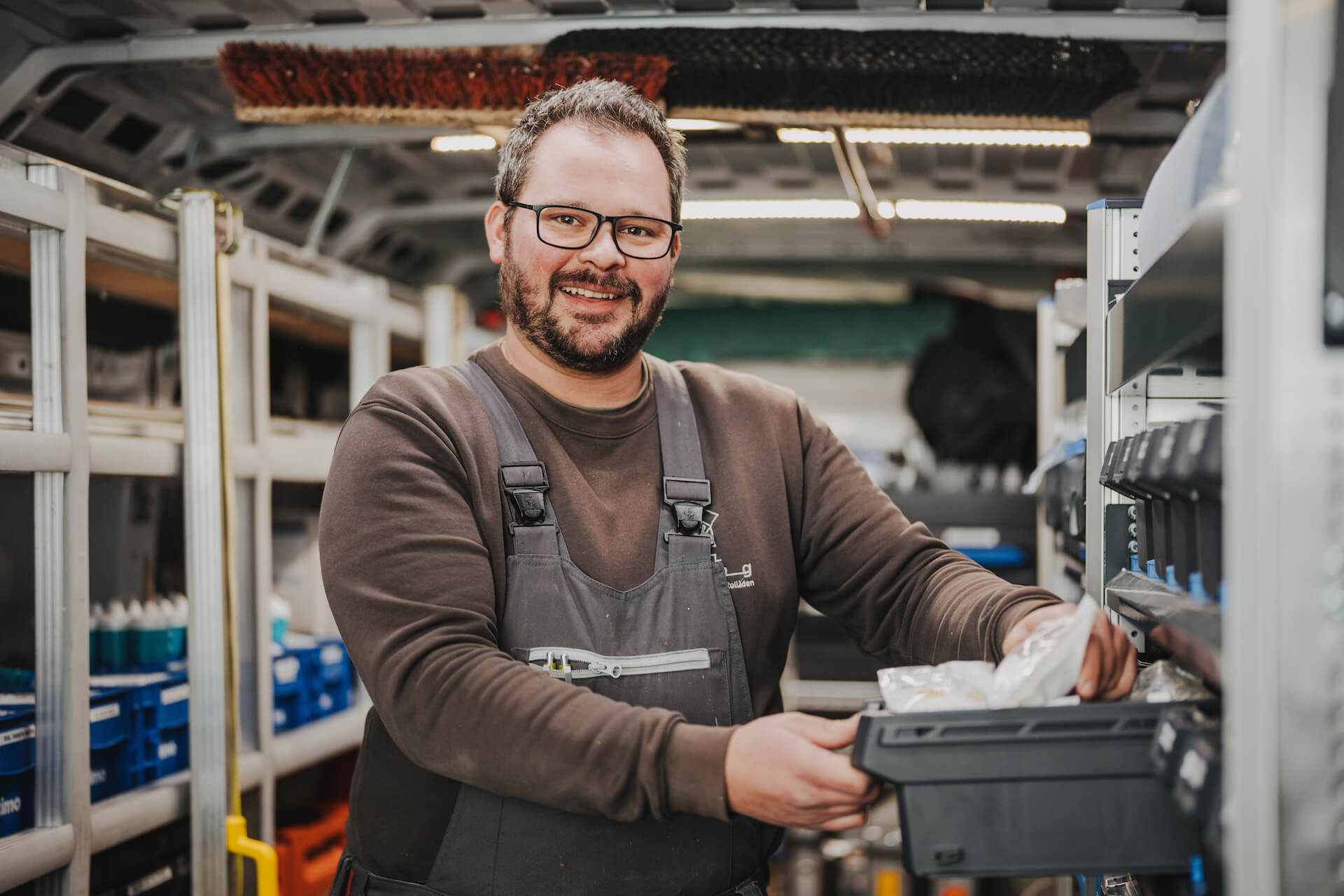 Businessporträt eines Handwerkers in Neckarsulm, aufgenommen vom Eventfotografen Niklas Hesser.